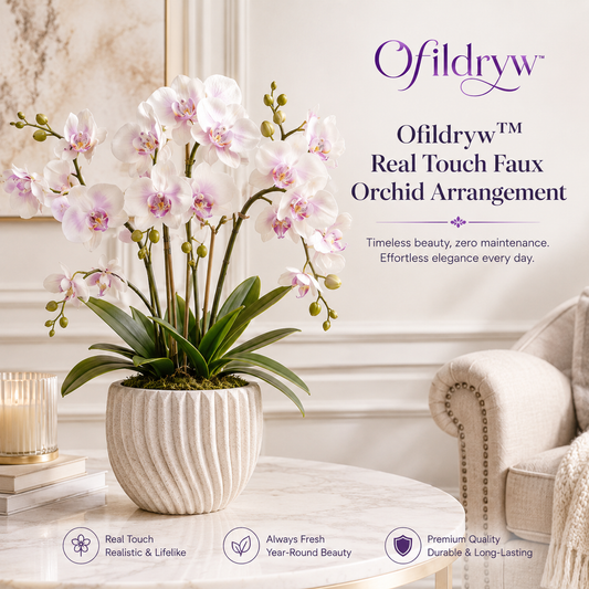 Ofildryw™ Real Touch Faux Orchid Arrangement